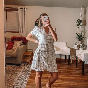 Lulus striped tie mini dress